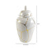 Gold & White Patterned Jar